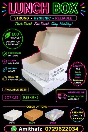 Lunch Box – Premium Food Packaging Sri Lanka Wholesale Price Hotels