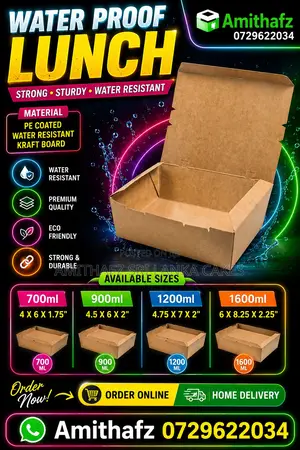 Water Proof Lunch Box – Premium Food Packaging Sri Lanka Trending