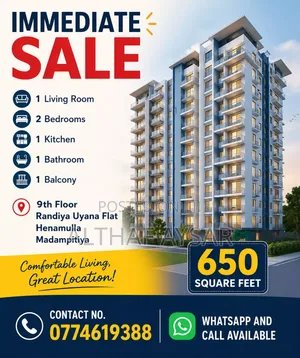 2bdrm Block of Flats in Madampitiya for sale