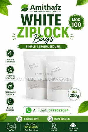 White Ziplock Bags Food Packing Sri Lanka Price Buy Online Shop Near M