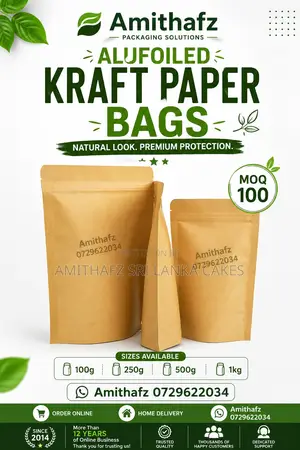 Alufoiled Kraft Paper Ziplock Bags Tea Spice Food Packaging Colombo Lk
