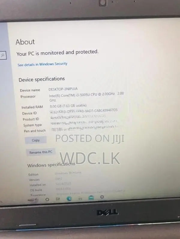 Dell I3 5th Generation Laptop