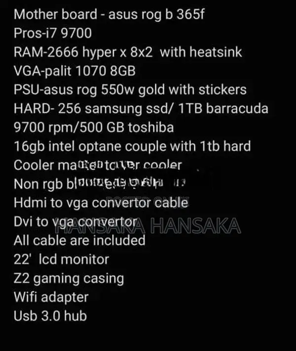 Gaming PC : ASUS ROG Motherboard