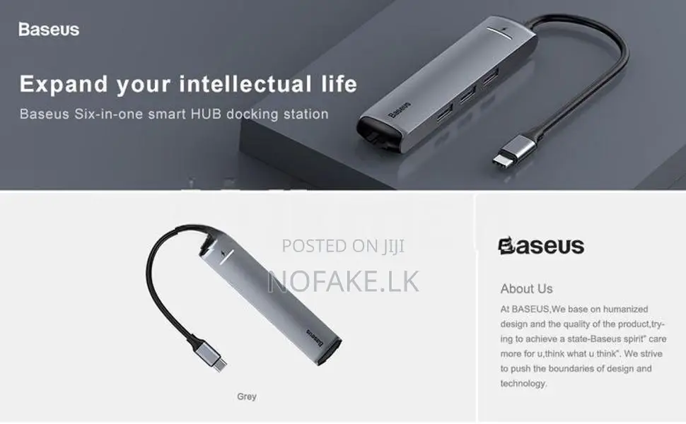 New Baseus Mechanical-Eye 6-In-1 MacBook USB-C Smart Hub Adapter