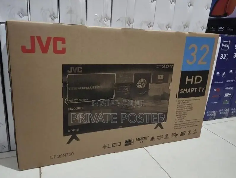 NEW 32" JVC Smart Android HD LED Frameless TV