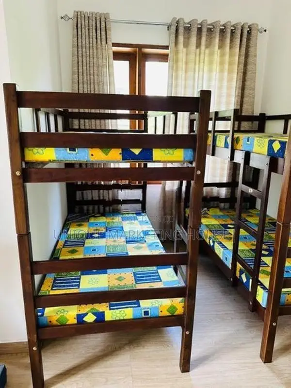 Teak Wood Bunk Bed with Mattress