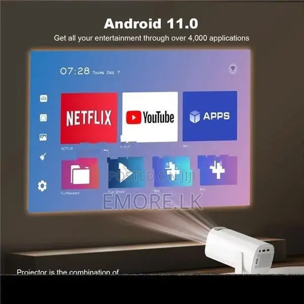 P30- 1080P Mini Home 4K Projector Dual WiFi and Bluetooth