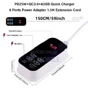 Real 50W 6-Ports USB Charger Power Adapter