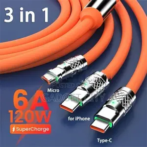 3 in 1 120W 6A Cable – Super Fast Charge