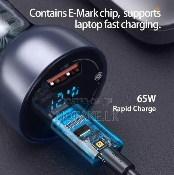 Baseus 65W Laptop MacBook Mobile Phone Charge Car Charger
