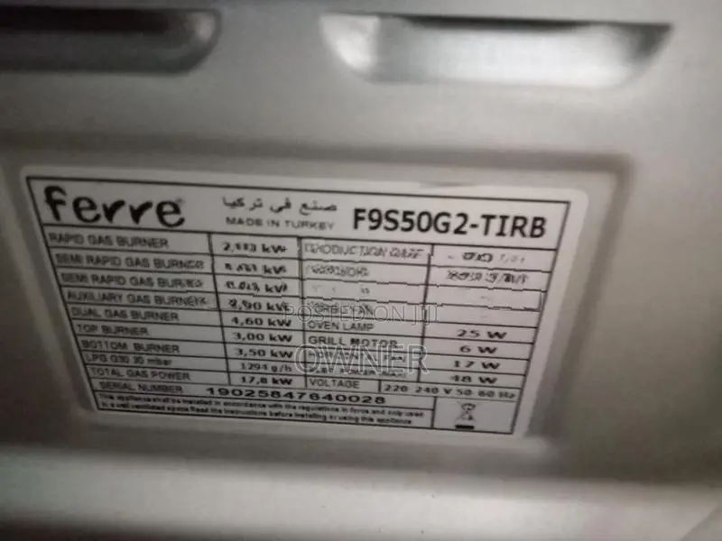 Ferry Five Burner with Oven