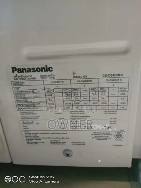 Panasonic Non Inverter 34000 BTU Air Conditioner