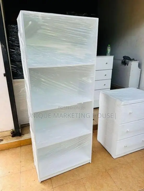 Modern 5x2ft White Book Rack