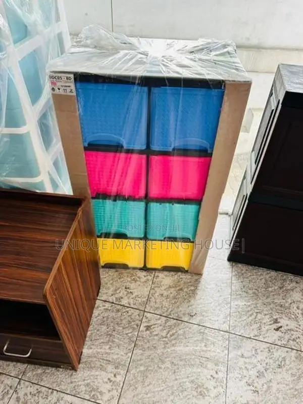 Daxer 8pcs Multi Color Plastic Drawer Set