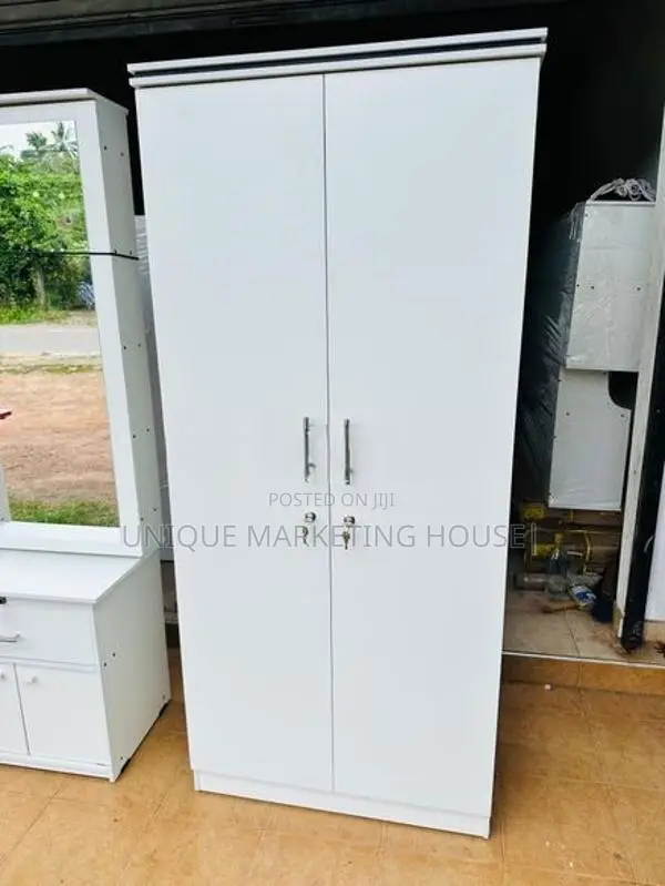 Modern 2 D White Side Hanging Wardrobe