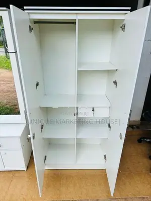 Modern 2 D White Side Hanging Wardrobe