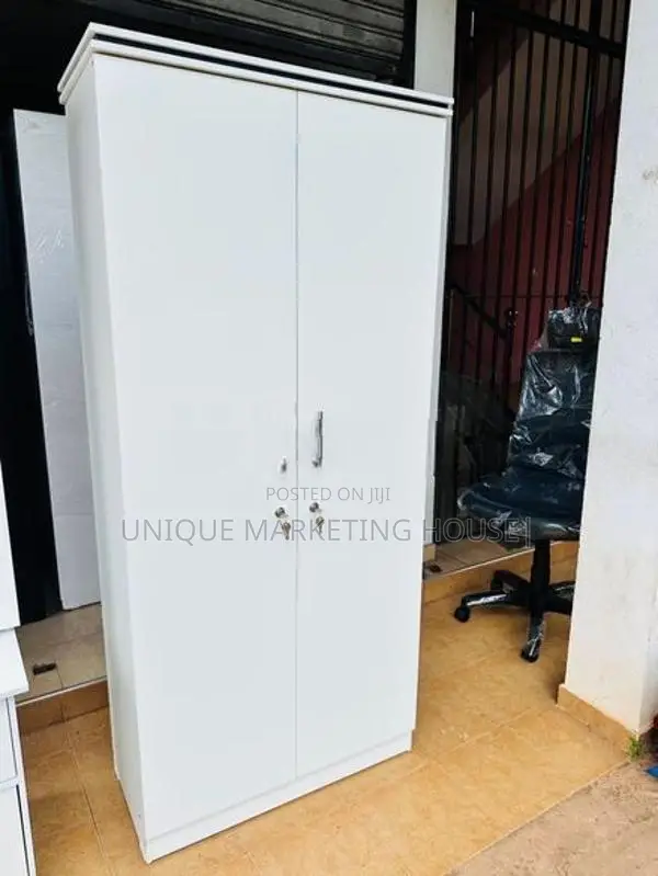 Modern 2 D White Side Hanging Wardrobe