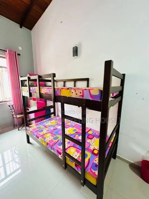 Modern Teak Bunk Bed with D/l Mattresses