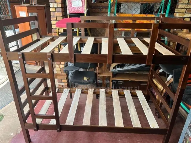 Modern Teak Bunk Bed with D/l Mattresses