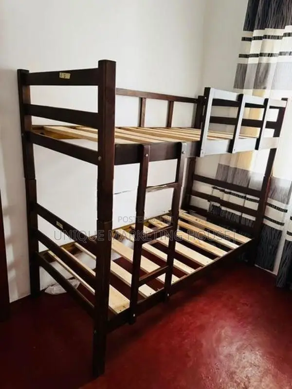 Modern Teak Bunk Bed with D/l Mattresses