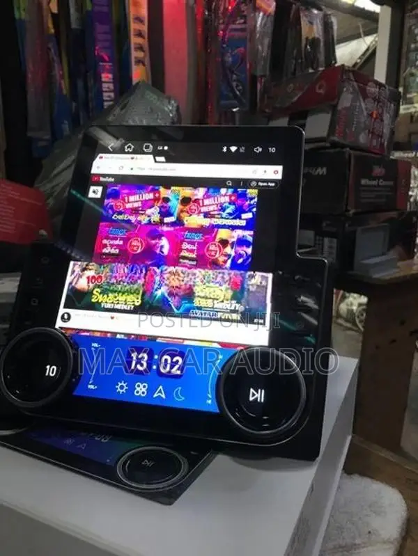 12 Inch tesla 4+64 4G Sim Dual Knobs Android Car Audio Setup