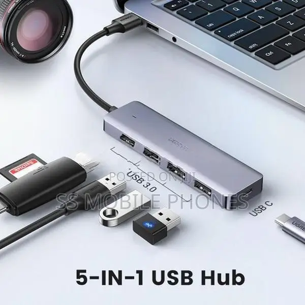 UGREEN 4 Port USB 3.0 & Type C Hub Dock 5Gbps