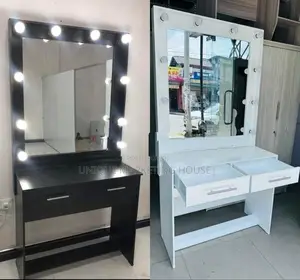 Modern 6x3 White Classic 2 Drawer Dressing Table