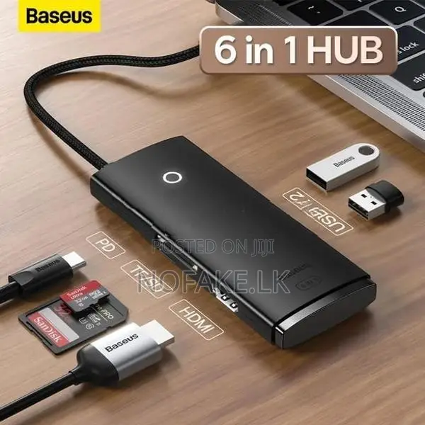 Baseus Hub Lite Air ( 6 In 1 ) HDMI MacBook Adapter - Data Version