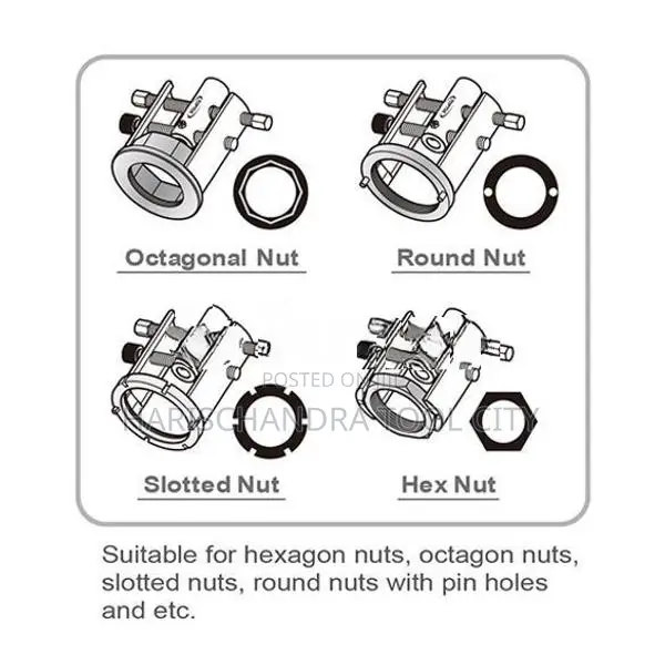 TOPTUL 13PCS Universal Adjustable Wheel Bearing Lock Nut Wrench Set