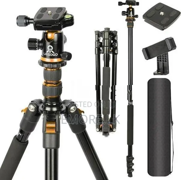 Camera Tripod Stand Aluminum with Fluid Head,