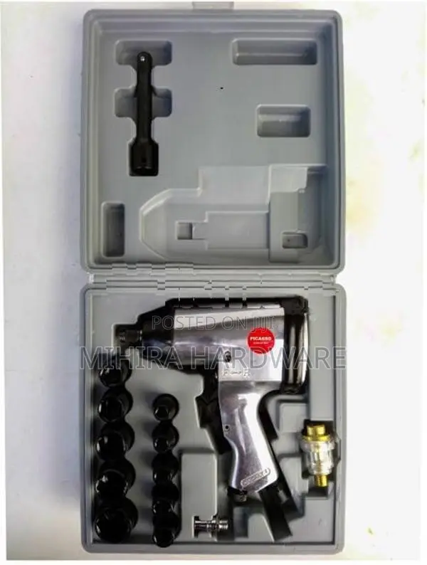 Picasso WF-002A 1/2" Impact Wrench with Sockets / Plastic Box power to