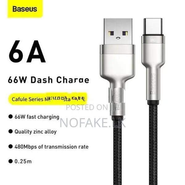 Baseus Cafule Series Type - C 1M Phone Charger Data Cable Fast Chargin