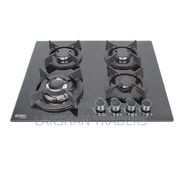 New Euro (Turkey) Gas Cooker Hob 4 Burner -Black 7mm