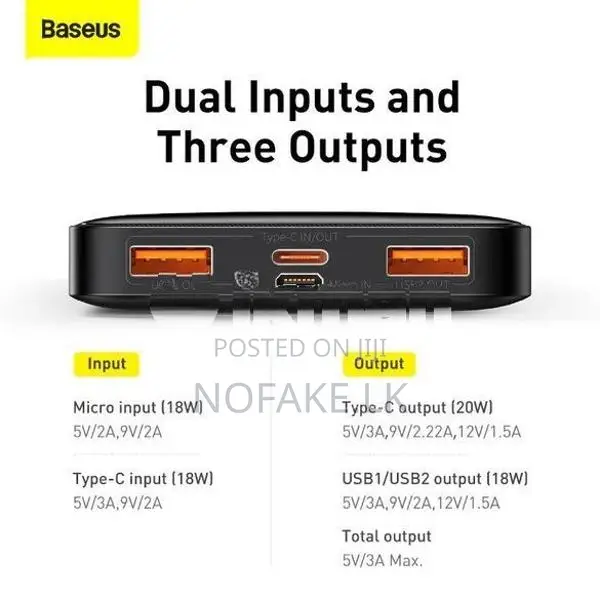 Baseus Bipow 10000mah 20 W Digital Display Fast Charge Power Bank