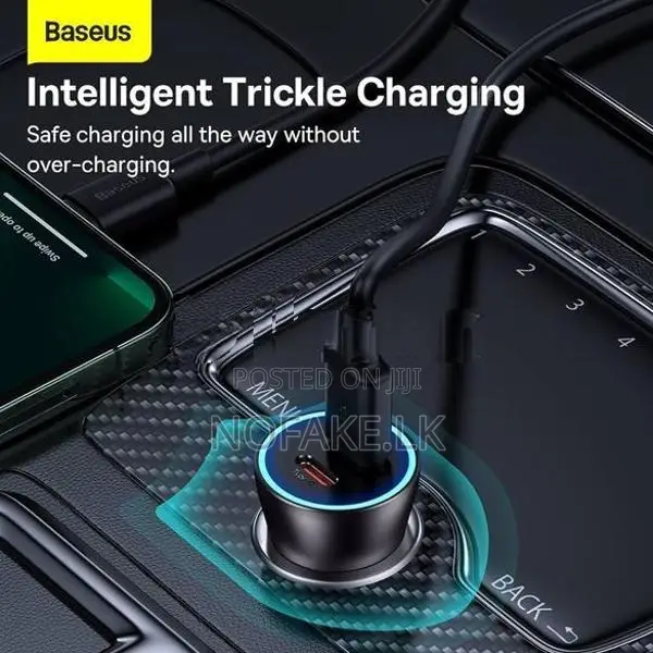 Baseus Contactor Pro Dual 40W Car Charger & USB-C Lightning iPhone Cab