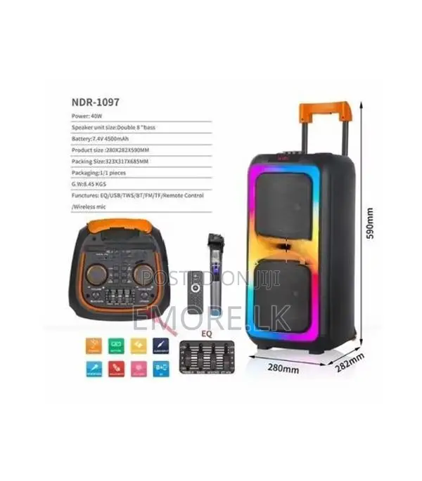 Karaoke Bluetooth Speaker Wireless Mic NDR - 1095