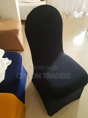 Banquet chair cover stretch heavy black