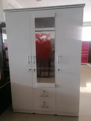 New White Colour Melamine 3 Door Cupboard 6*4 Wardrobe