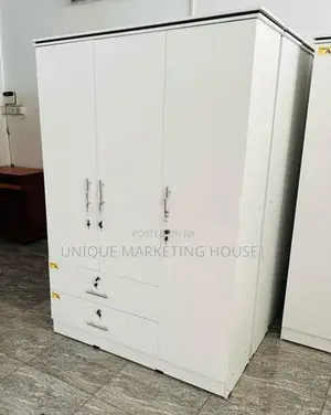 Modern 3D Melamine WHITE WARDROBES