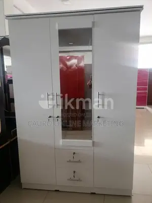 New Melamine White Colour 3 Door Cupboard 6*4 Wardrobe