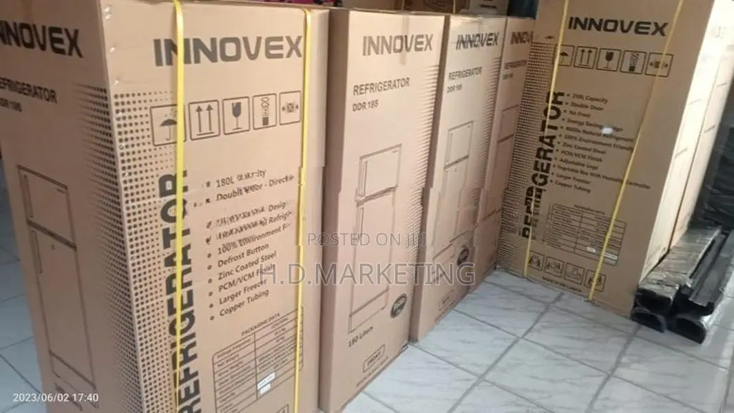 Innovex Double Door Fridge 180L