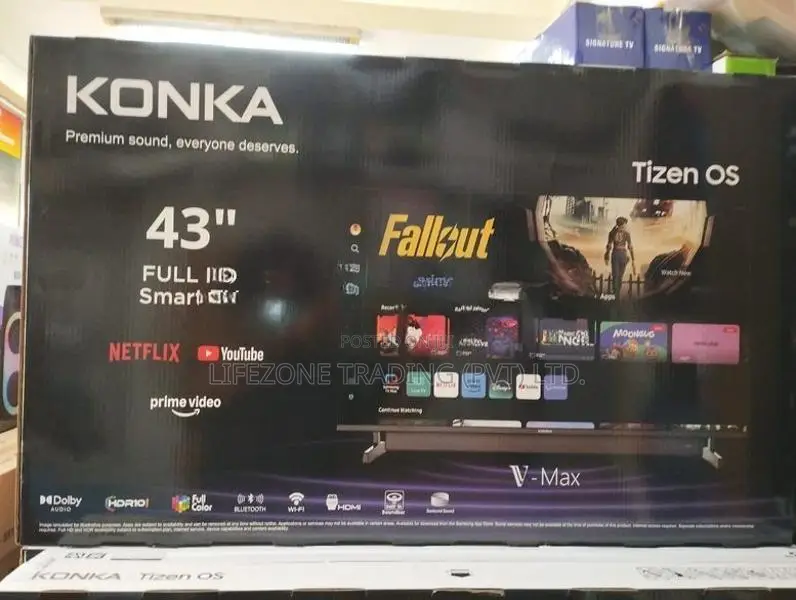 New Konka V-Max 43 inch Full HD Tizen OS Smart TV with Built-in Soundb