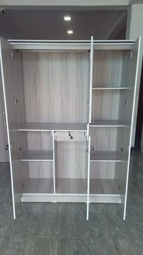 Modern Classic 3 D American White Wardrobe