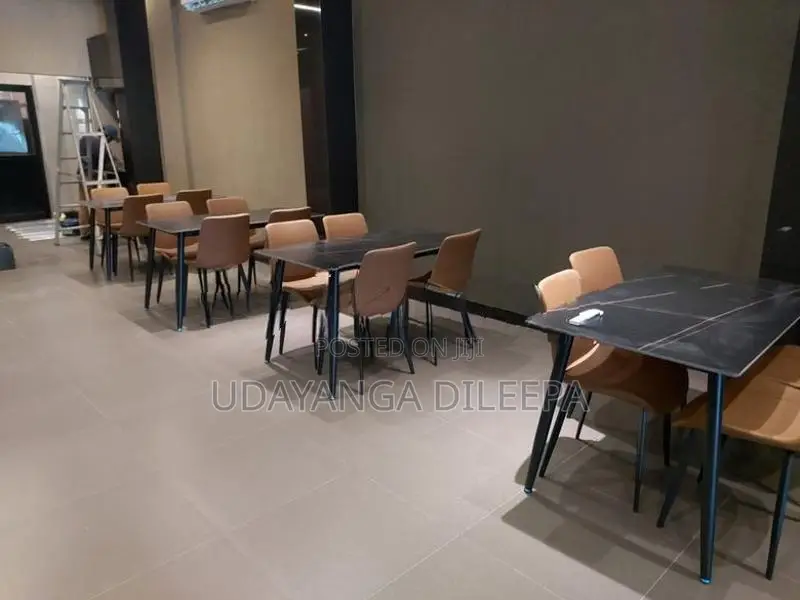 Restaurant Dining Table with Cushion Chairs