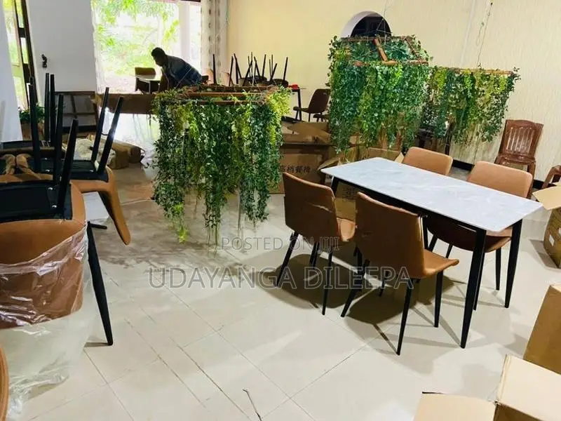 Restaurant Dining Table with Cushion Chairs