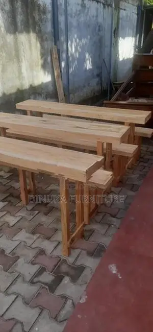 Table And Bench 6ft *15" Mahogani