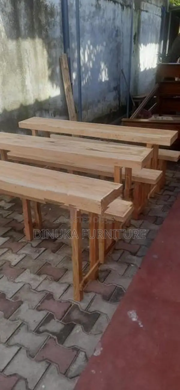 Table And Bench 6ft *15" Mahogani