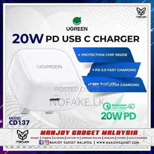 UGreen 20W USB-C MFi Certified Power Adapter For IPhone & Samsung