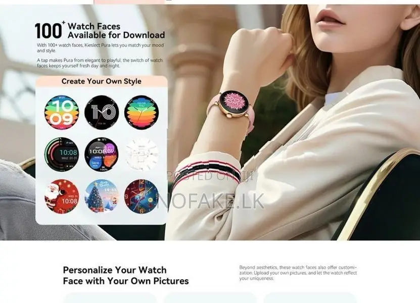 Kieselect Pura Ele New Pink Ladies Smart Watch with Amoled Display