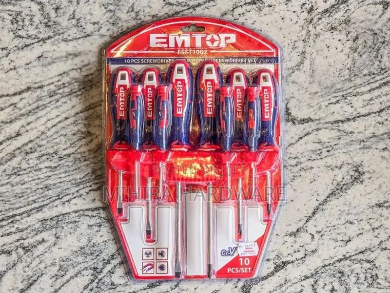 10 Pcs EMTOP 1002 Screwdriver & precision screw driver set